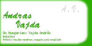 andras vajda business card